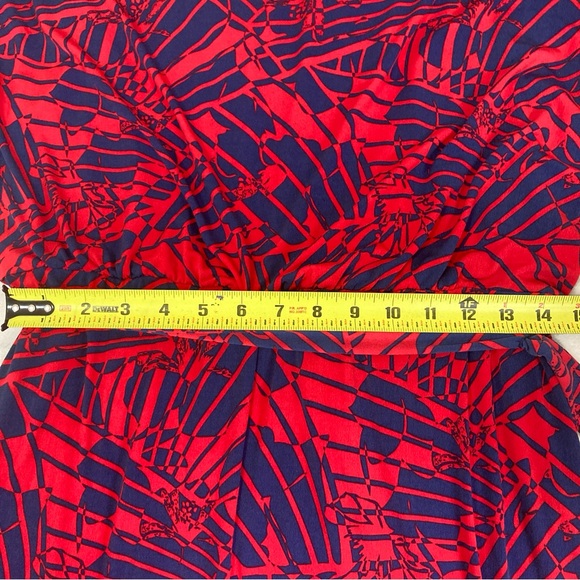 Sangria Womens Dress 3/4 Sleeve V Neck Knee Length Size 14 Red/Blue - Picture 12 of 16